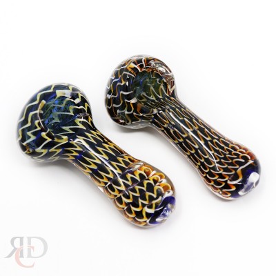 GLASS PIPE DOUBLE GLASS GOLD FANCY PIPE GP4033 1CT